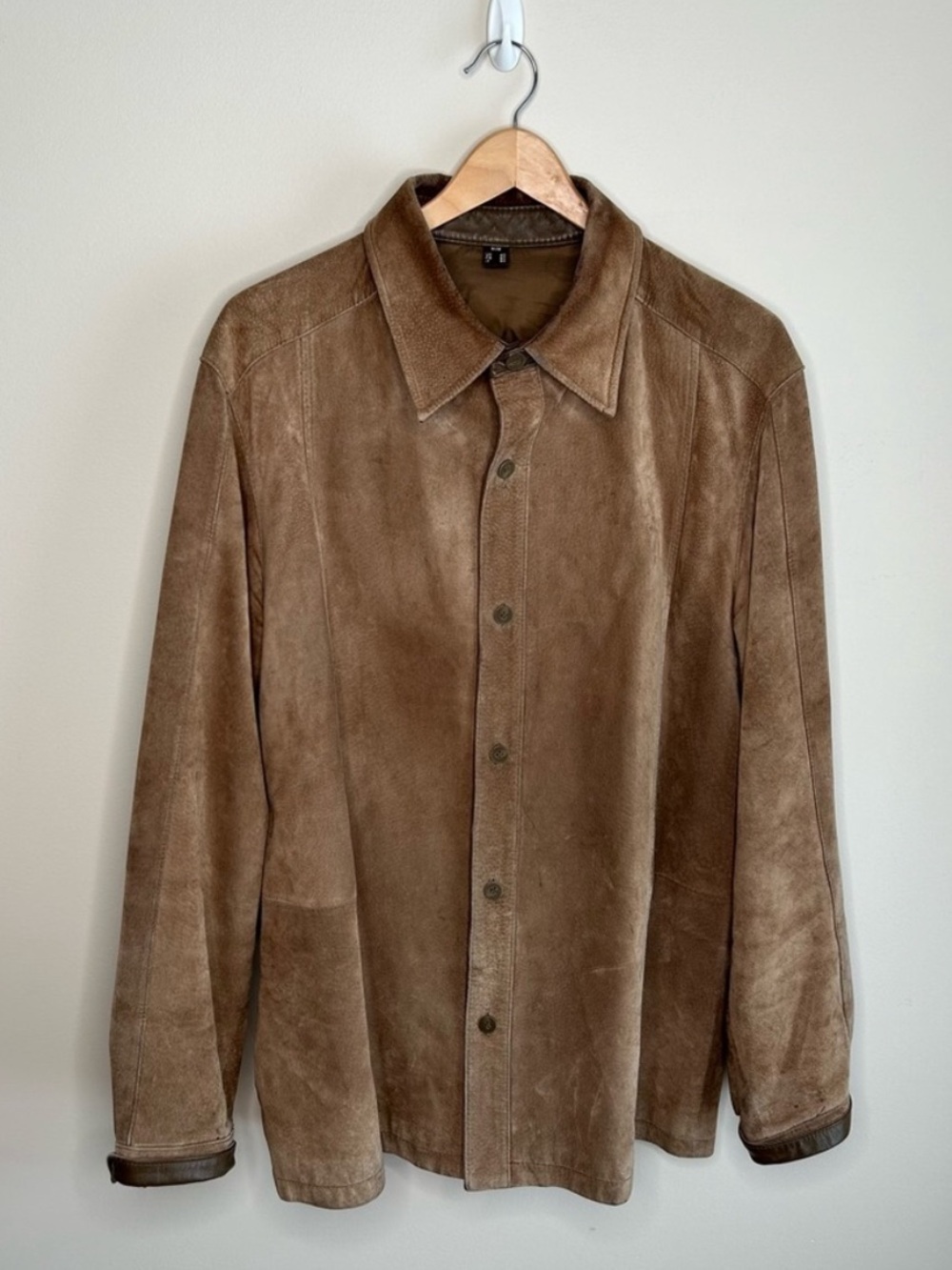 Danier Suede Shacket Retro Western Vest Camel Brown Size Medium